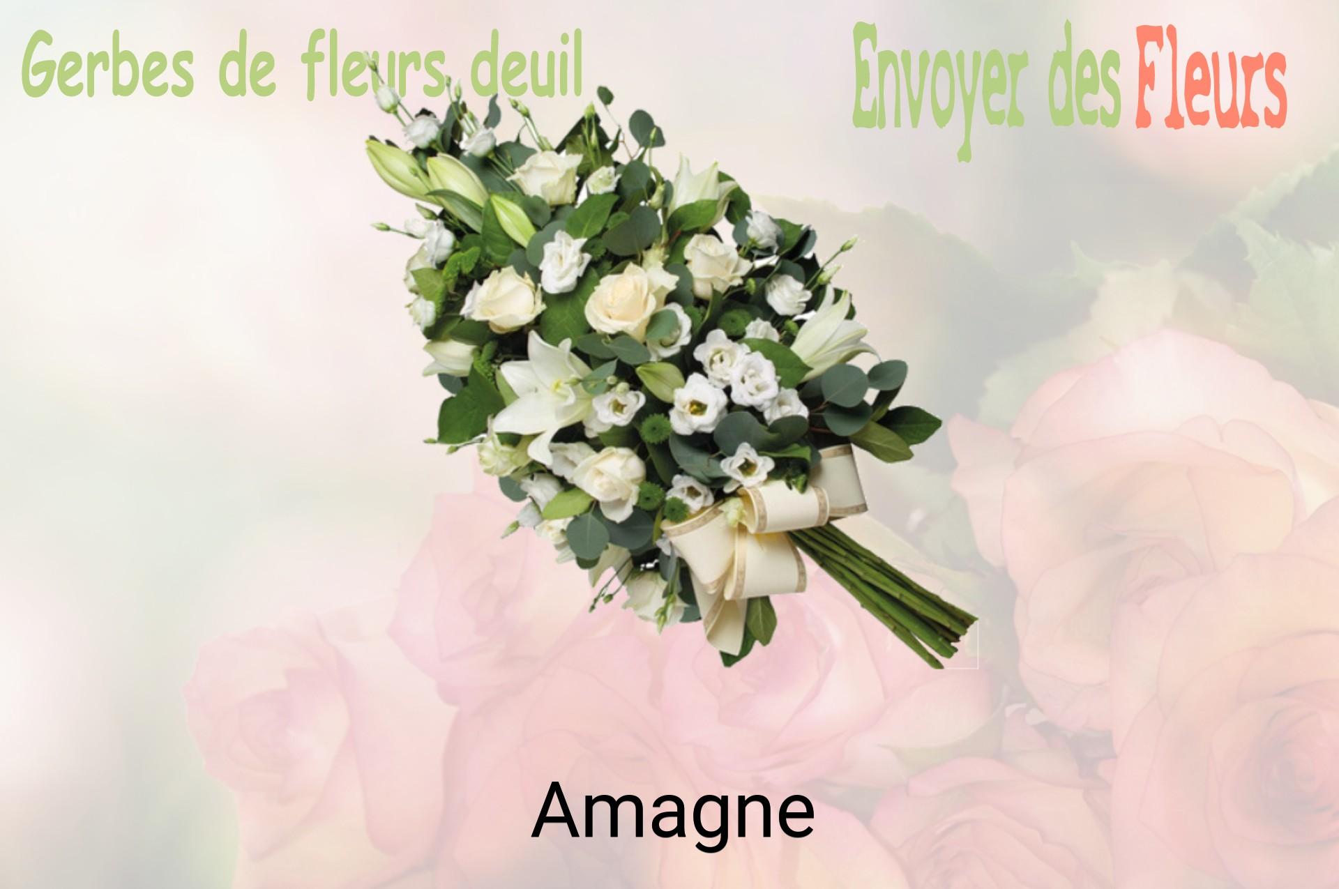 Gerbe de fleurs de deuil livrée à Amagne